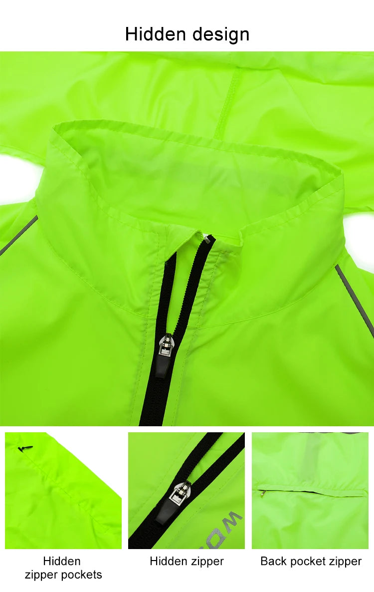WOSAWE Men’s Packable Reflective Windproof Cycling Jacket